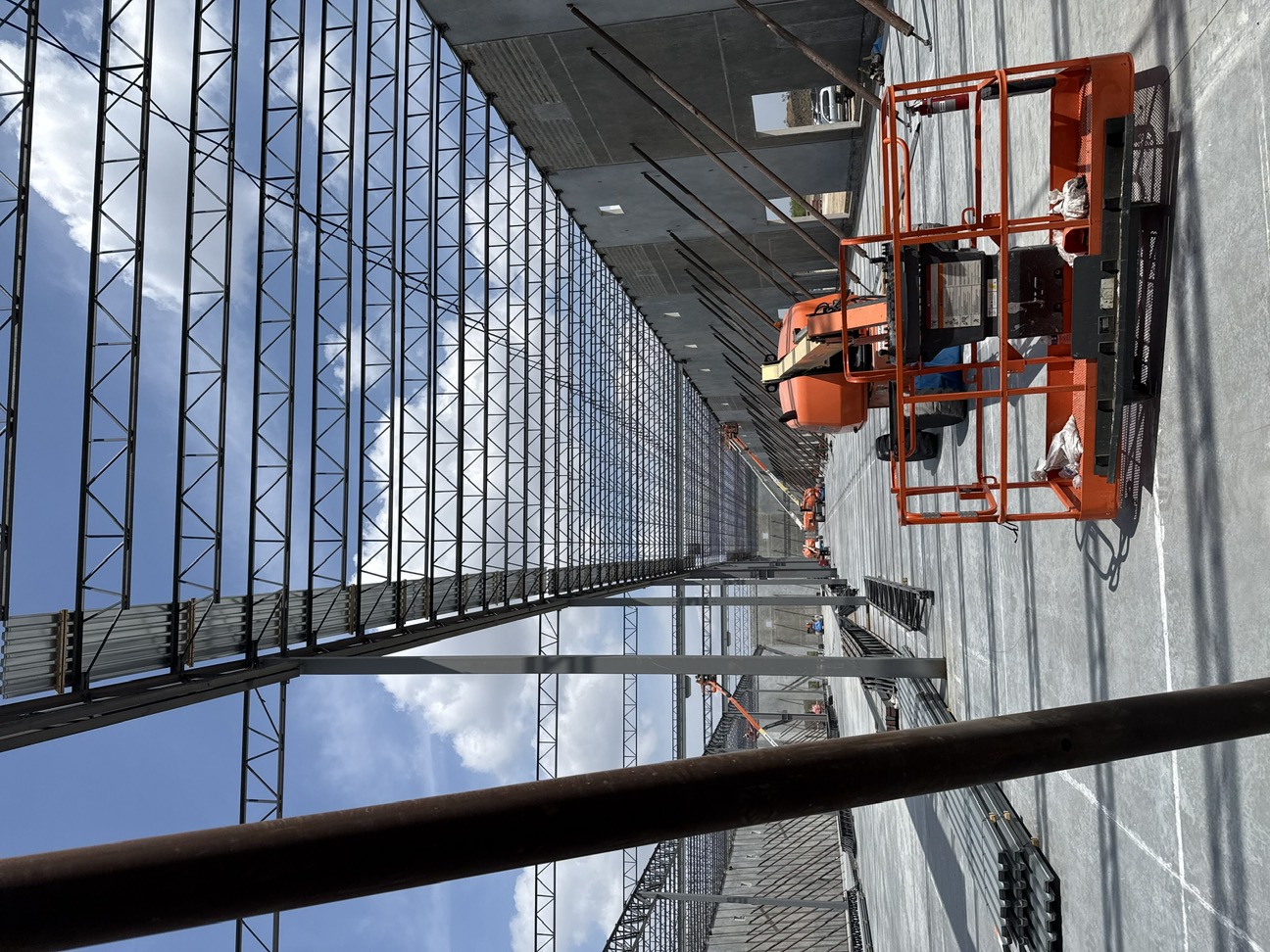 Mustang Ridge — interior steel structure and joists